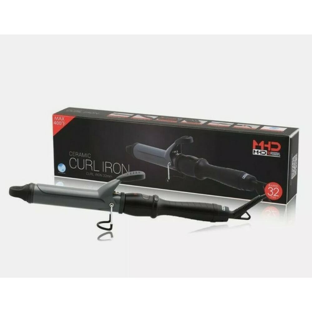MHU Professional Curling Iron 32mm Ionic Hair Curling Wand Tourmaline - NEW!
